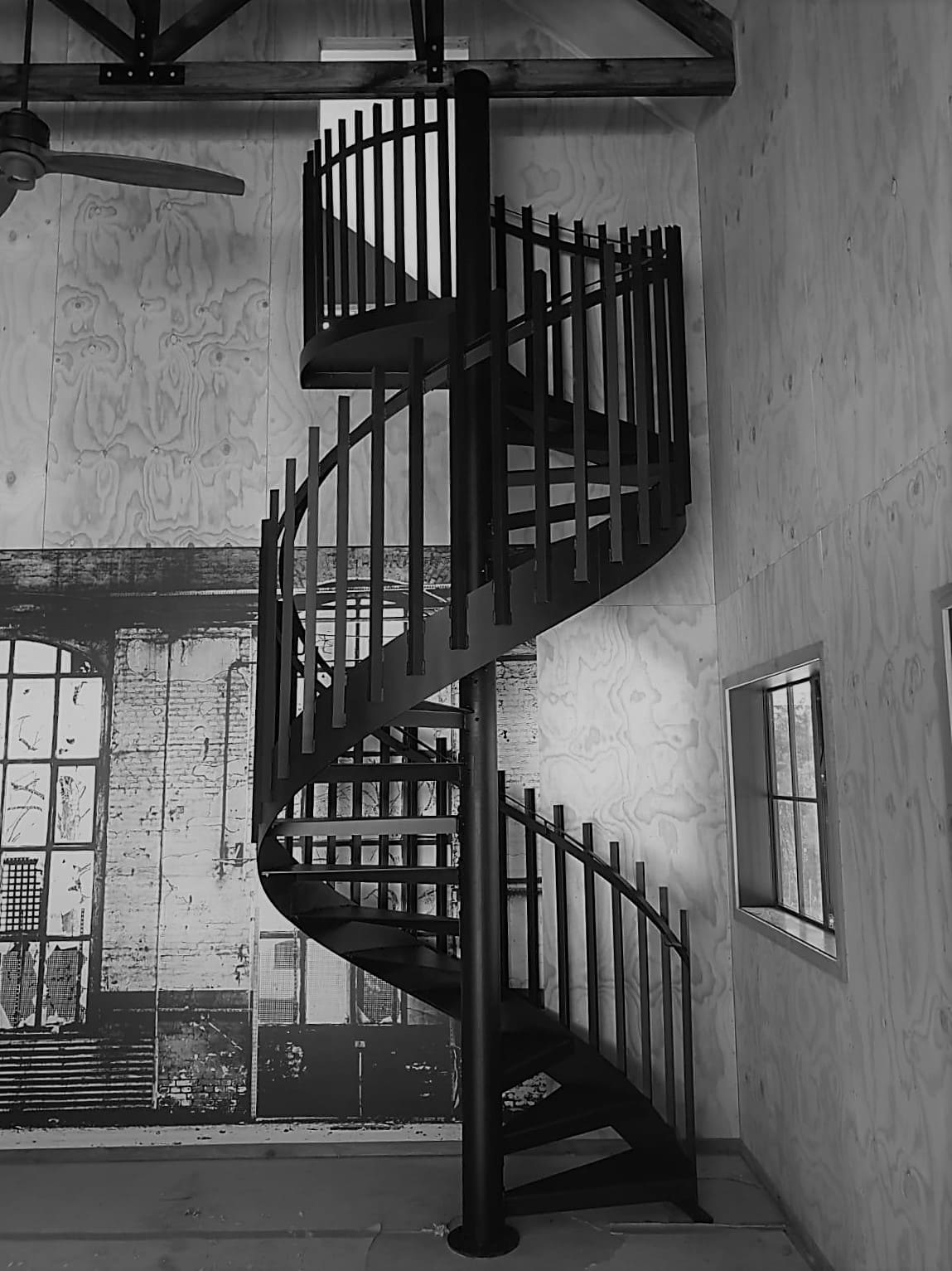 Fin Spiral Steel Stairs